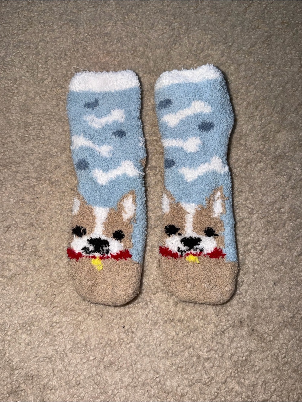 Women’s Cozy Fuzzy Dog Crew Socks